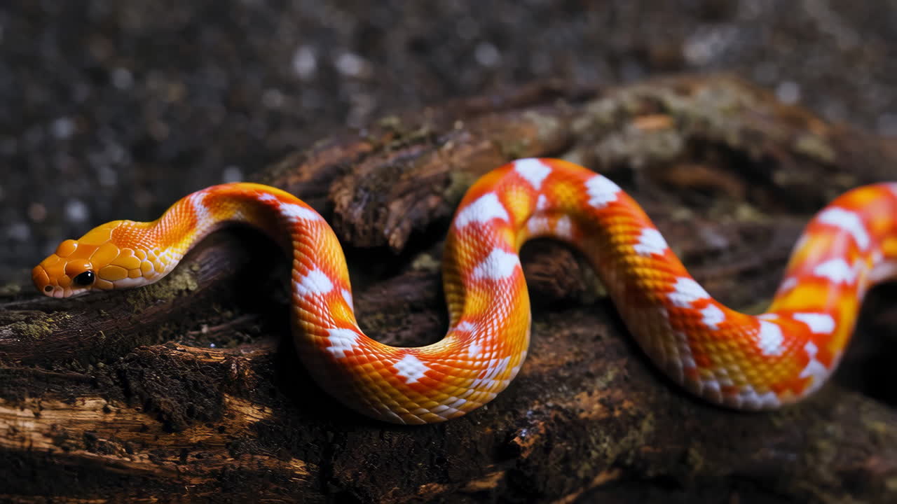 Corn snake on a branch