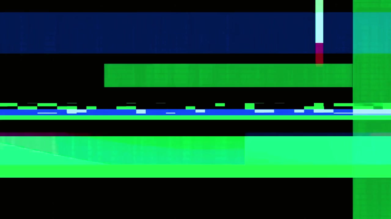 Digital Glitch Effect with Colorful Geometric Lines