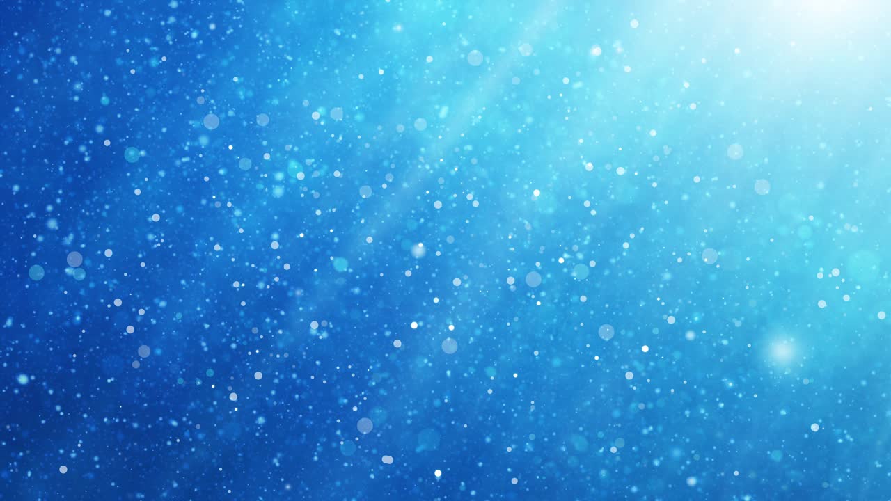 Dynamic Blue Underwater Scene: Turquoise Light Beams and Flowing Swirling Particles with Pulsating Aqua Smoke and Glowing Sunbeams