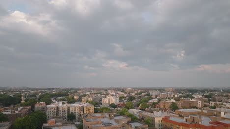 aerial view of bay ridge, brooklyn on a humid summer afternoon