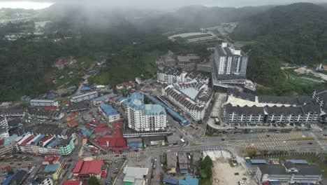 general landscape view of the brinchang district within the cameron highlands area of malaysia