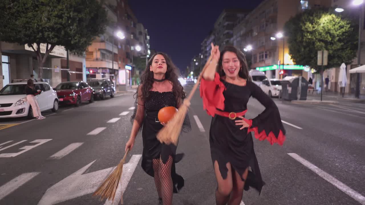 Two Witches on a Halloween Night Out