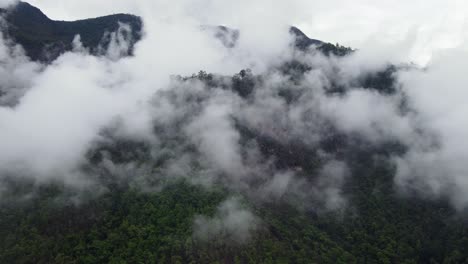Amanecer-Y-Vista-Nublada-A-La-Montaña-De-La-Plantación-De-Té-En-Doi-Ang-Khang,-Chiang-Mai,-Tailandia