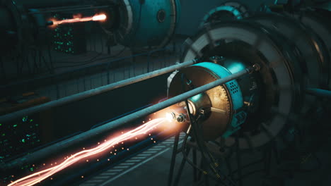 experimento de reactor de energía futurista
