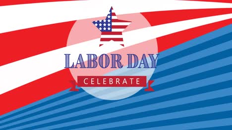 Animation-Des-Labor-Day-Feiern-Text-über-Stern-Und-Amerikanische-Flagge