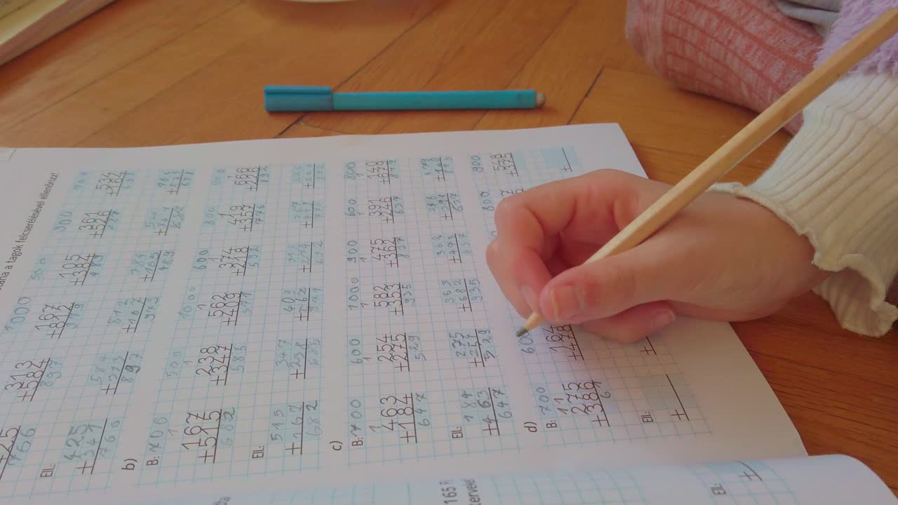 A young student huffs in frustration, erasing a mistake for the third time. Tears well up as complex math equations remain unsolved. This raw footage highlights the reality of learning hurdles
