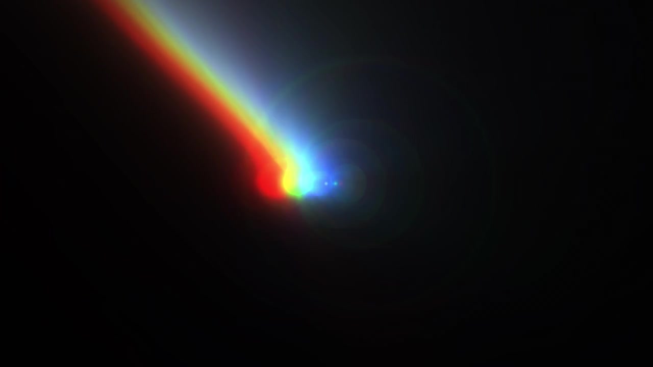 Effetto di transizione cinematografico con spazzata di luce ottica