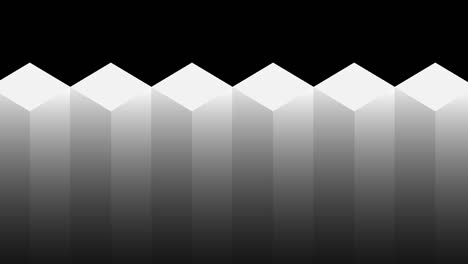 Gray blocks mowing down on black background