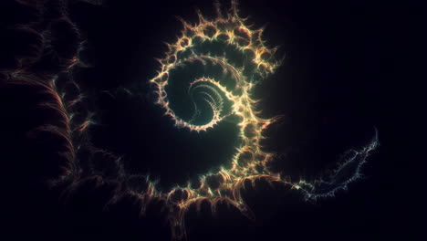 abstract glowing fractal spiral