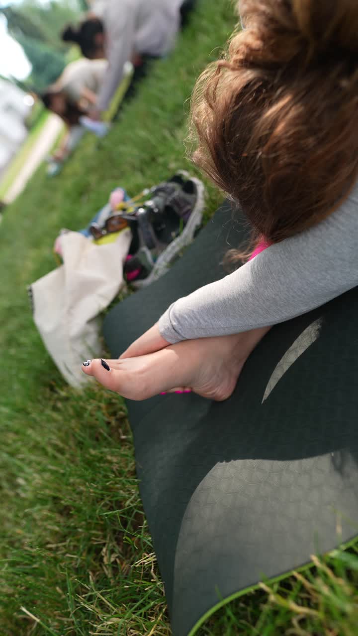 야외 요가 수업