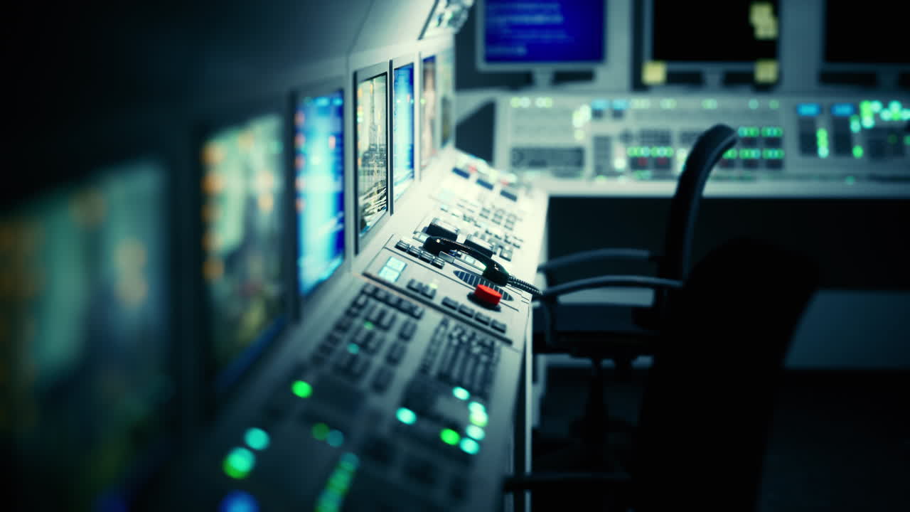 空の発電所のコントロールルーム