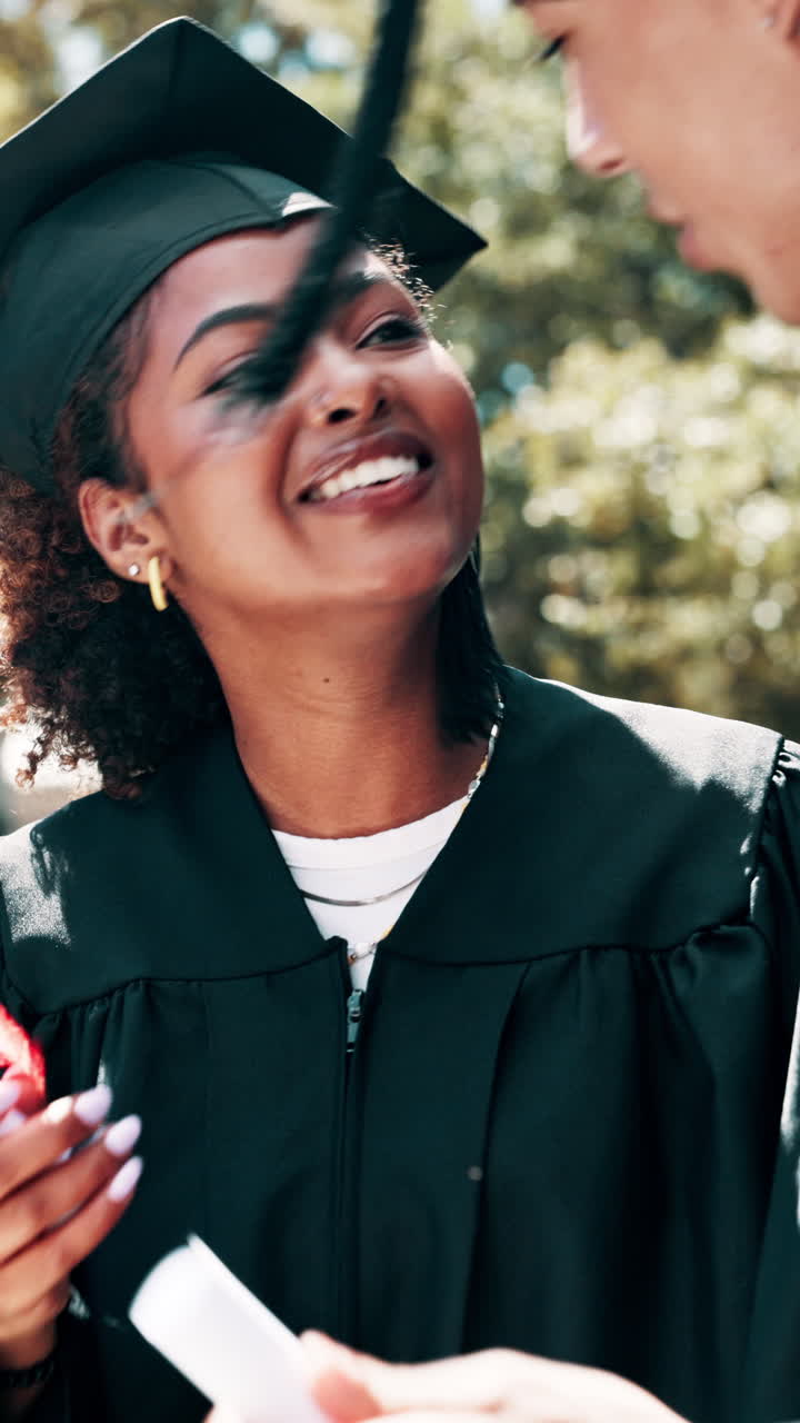 Joyful Graduate Woman Celebrating with Diploma and Handshake