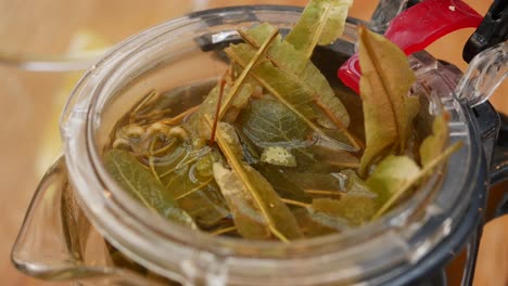 herbal tea brewing