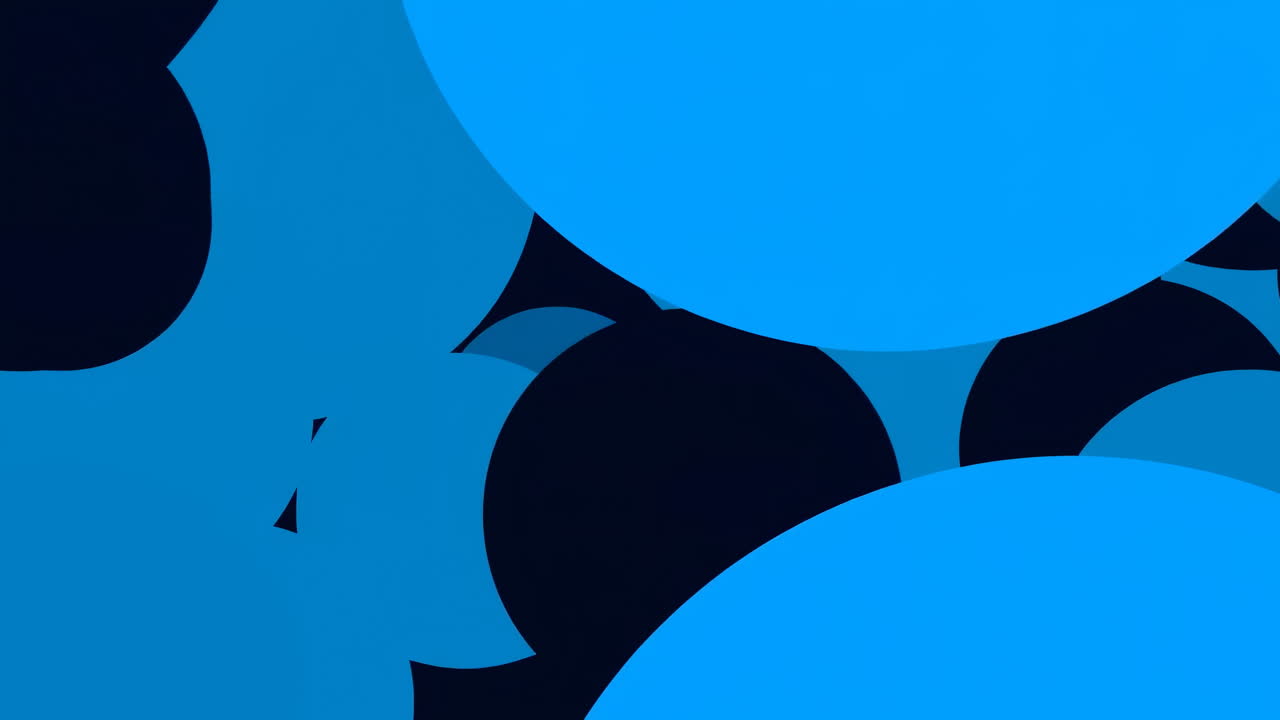 Dynamic Abstract Blue Shapes Animation on Dark Background