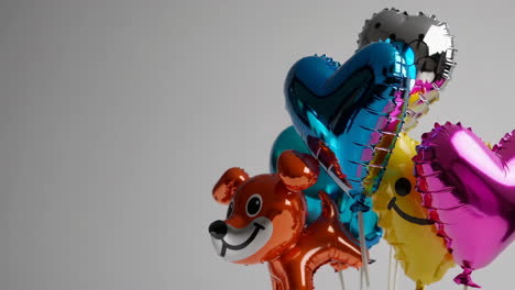 assortment of colorful foil balloons