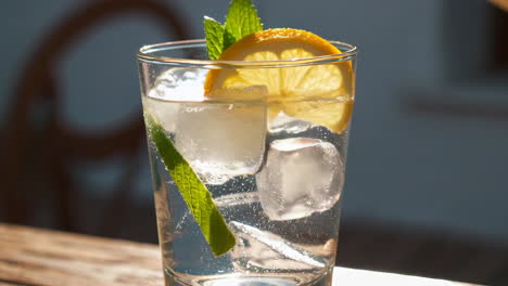 refreshing iced drinks on a sunny day