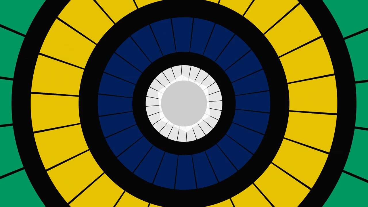 Abstract Concentric Circles Expanding and Contracting Animation