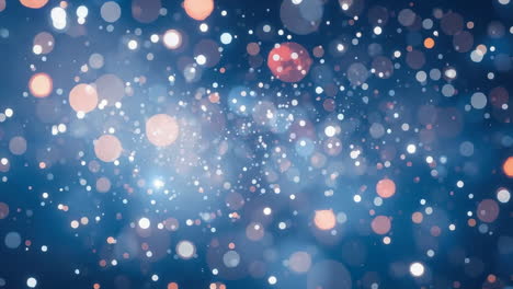 Abstract Blue Bokeh Lights Background