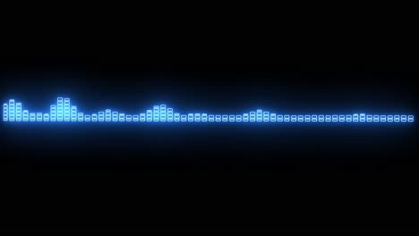 blue neon audio equalizer visualization
