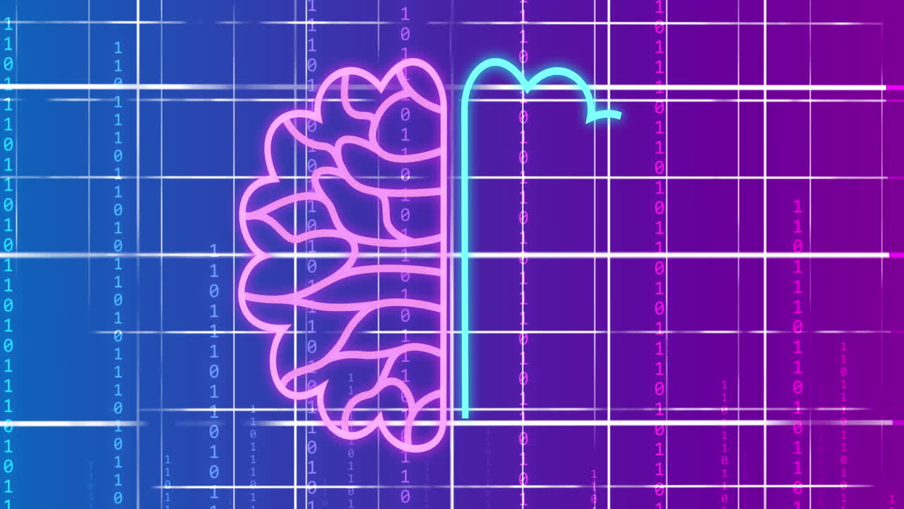 바이너리 코딩을 통한 ai 텍스트로 디지털 뇌의 애니메이션