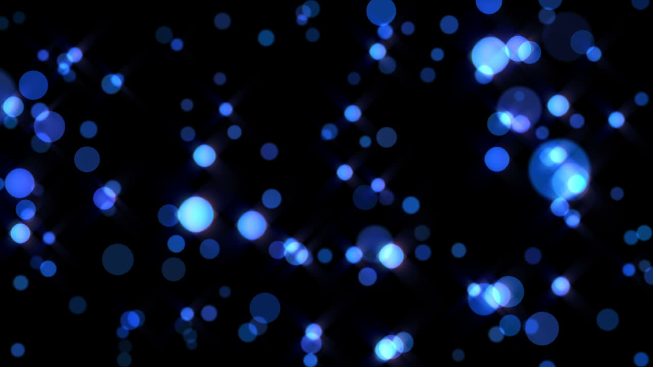 추상적인 파란색 보케 조명
