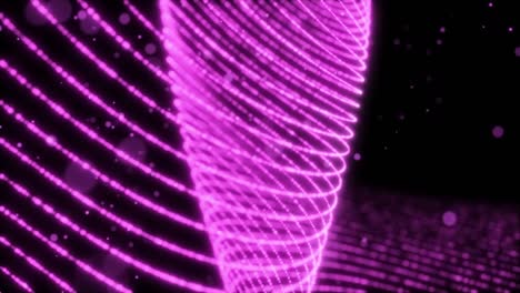 partículas fluyentes con hermosos efectos de luz flash