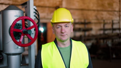 middle-aged man at the factory