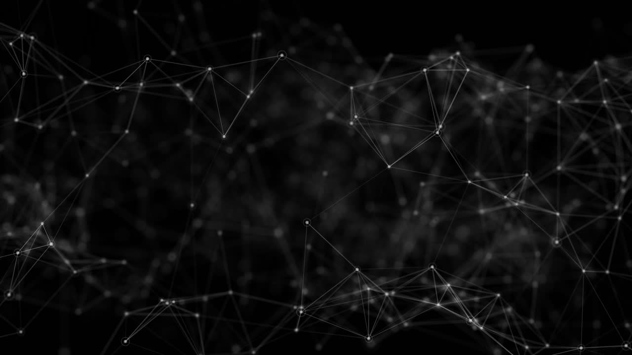 Geometric digital plexus flying through a complex digital network technology big data artificial