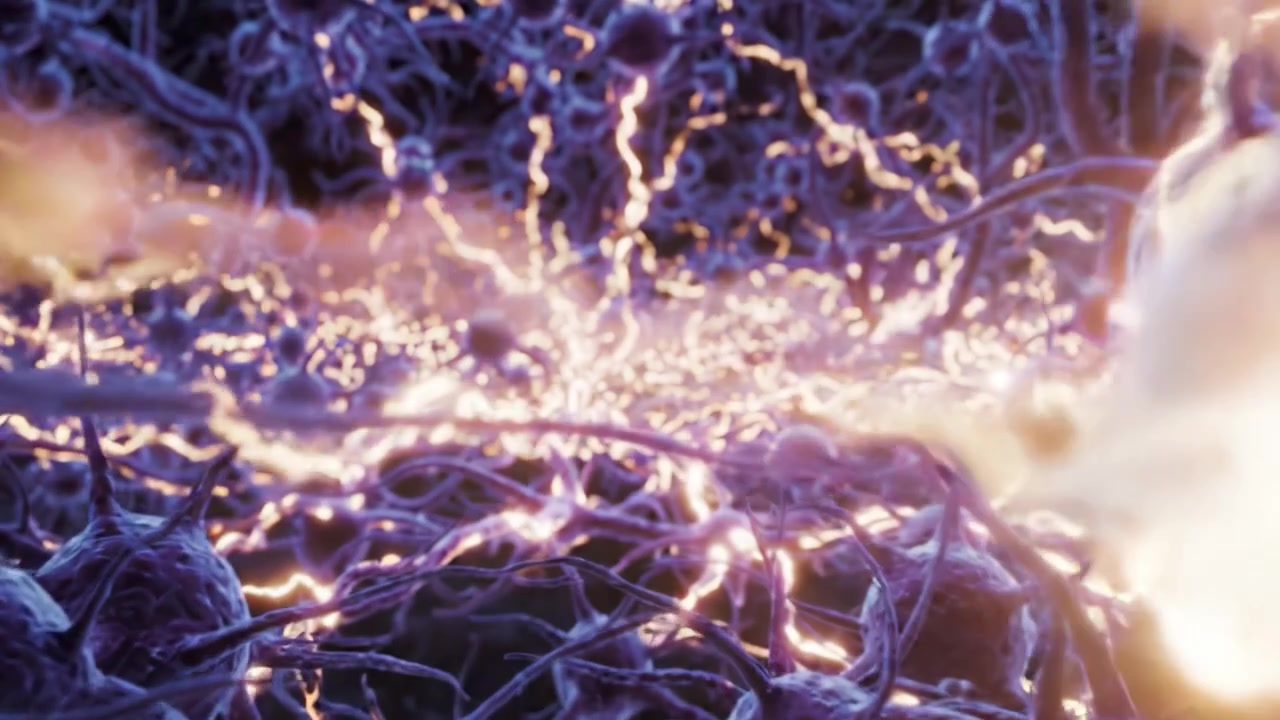A Stunning Visualization of Neurons Interconnected by Electromagnetic Activity, Showcasing the Complexity of Neural Networks in a Digital Representation