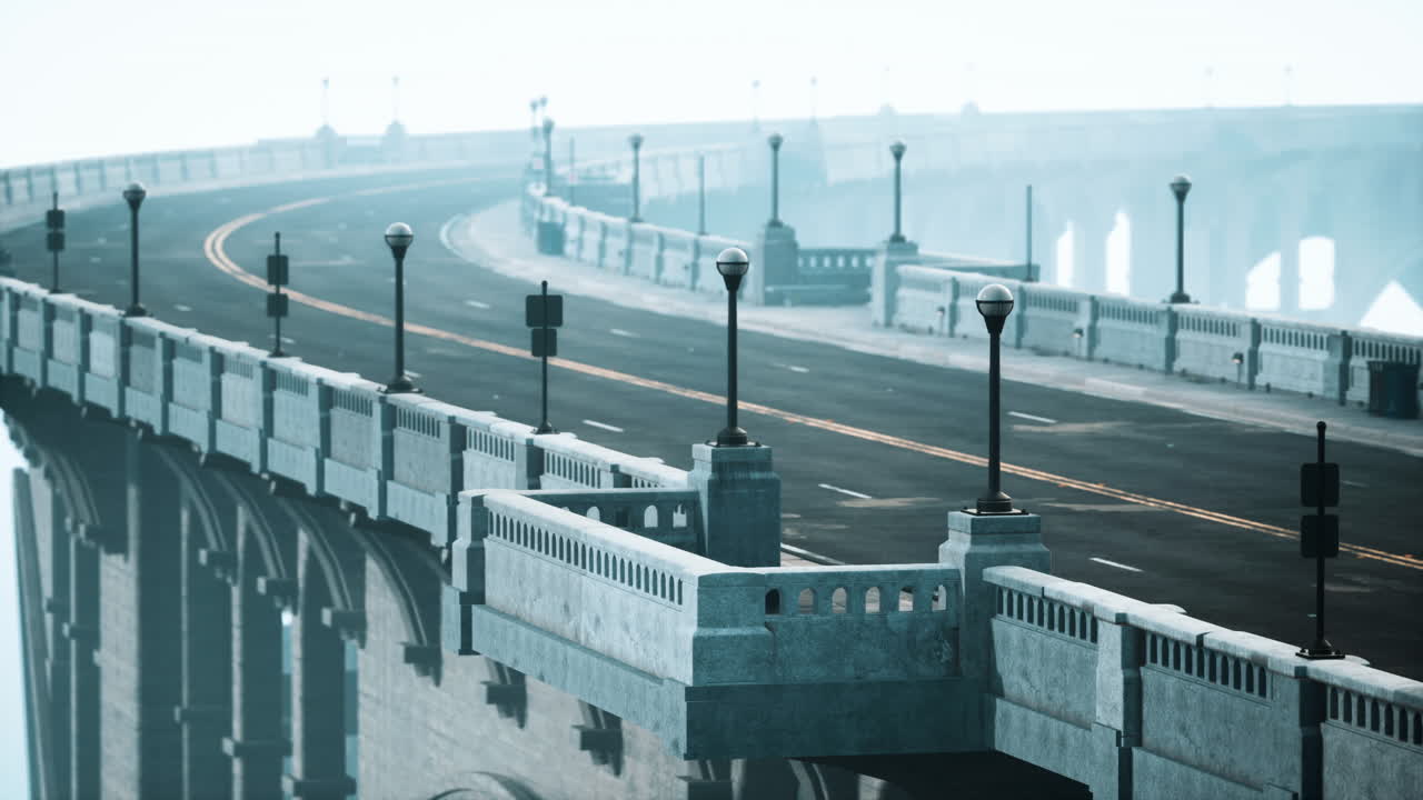 안개 속의  빈 다리