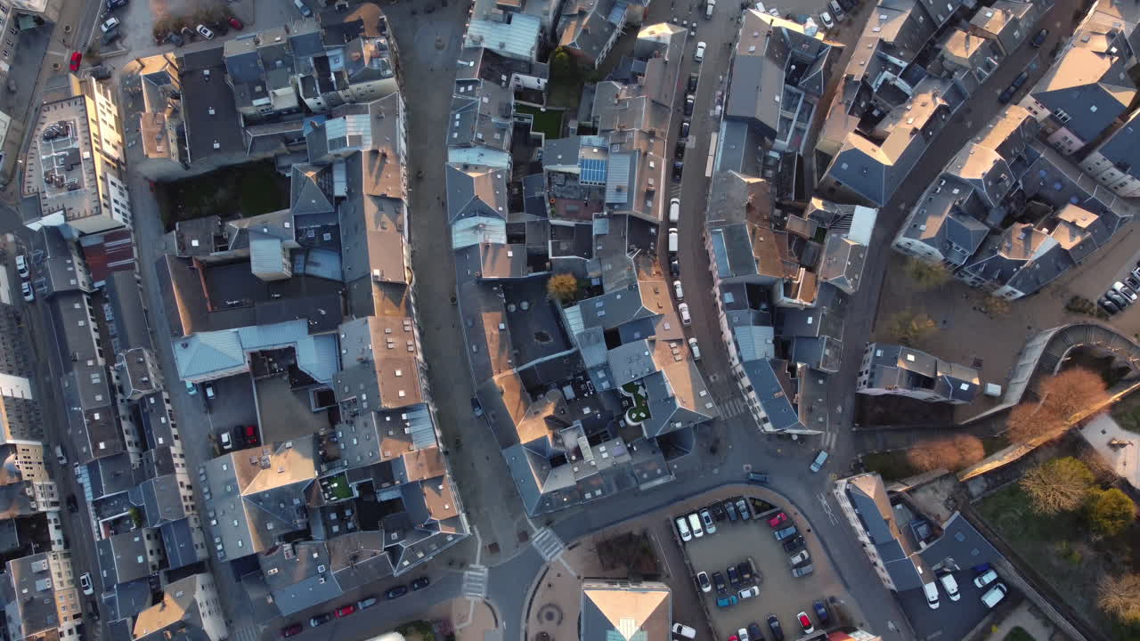 유럽 도시 의 공중 에서 볼 수 있는 모습