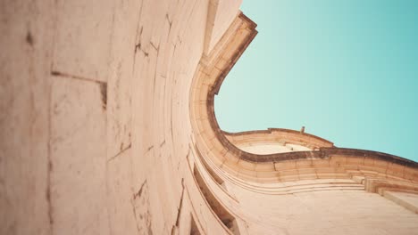 lisbon ancient baroque cathedral national pantheon facade detail at sunrise 4k
