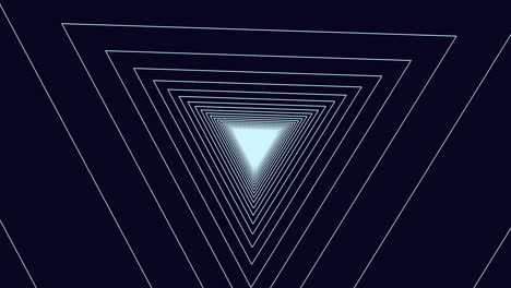 triángulo en zigzag líneas blancas simétricas sobre fondo negro