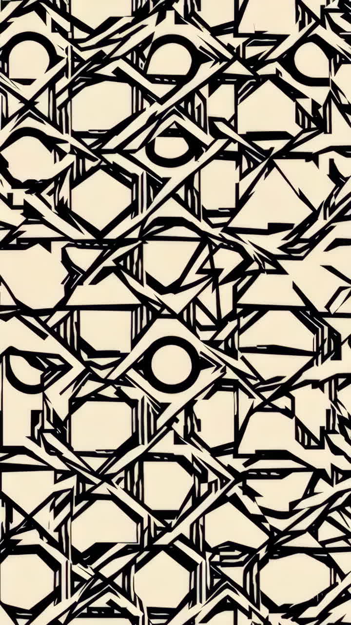 Abstract Geometric Pattern in Black and Beige