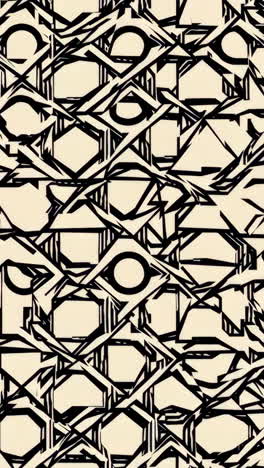 abstract geometric pattern in black and beige
