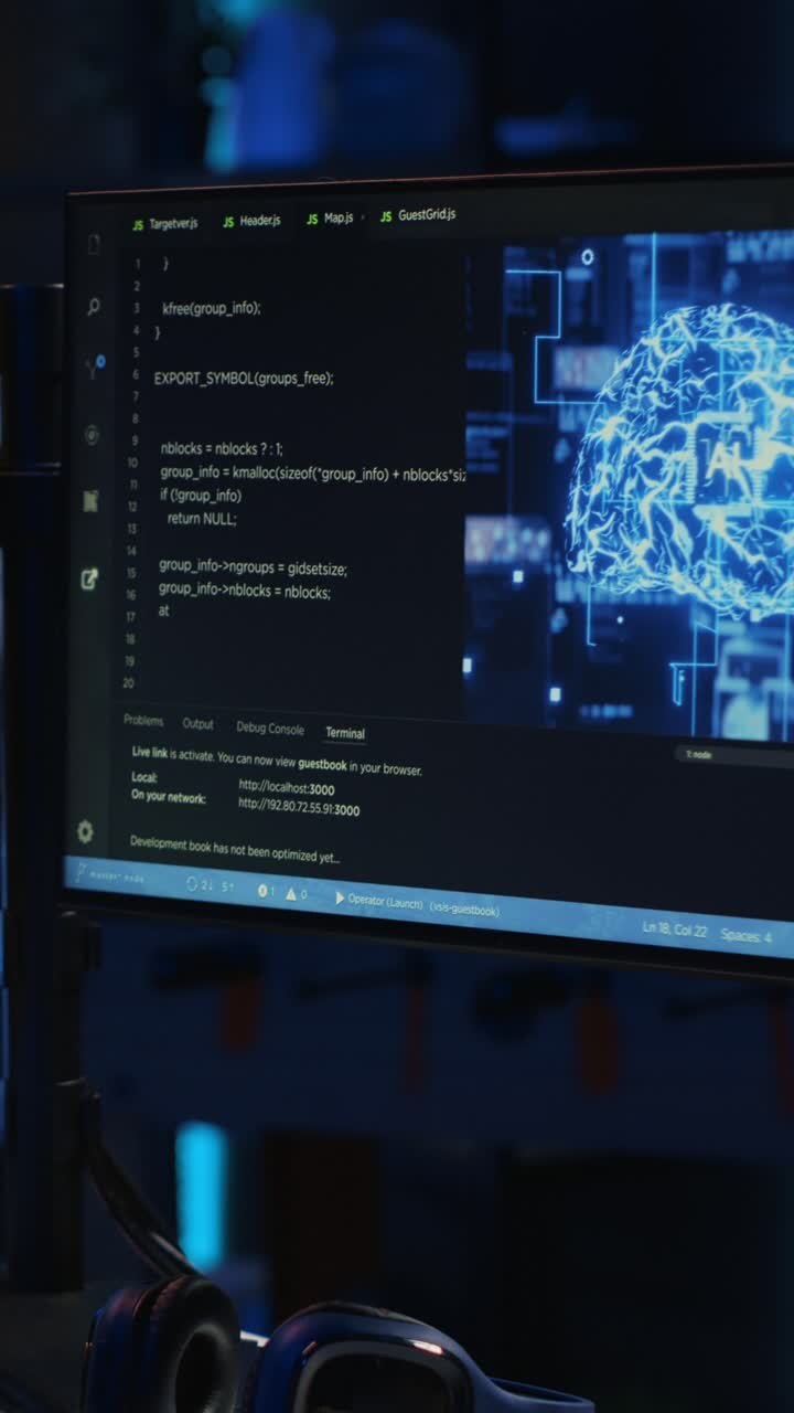Focused Developer Typing Code for Artificial Intelligence