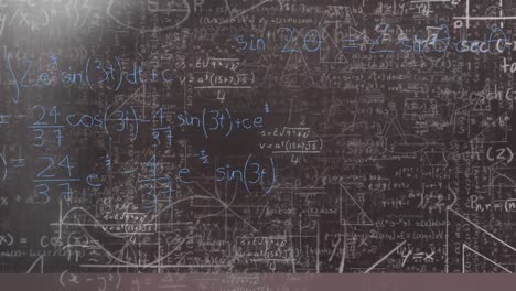 Animation-of-mathematical-equations-on-black-background