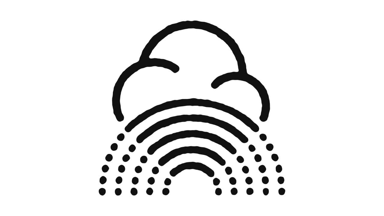 무지개 아이콘 애니메이션 영상 & 알파 채널