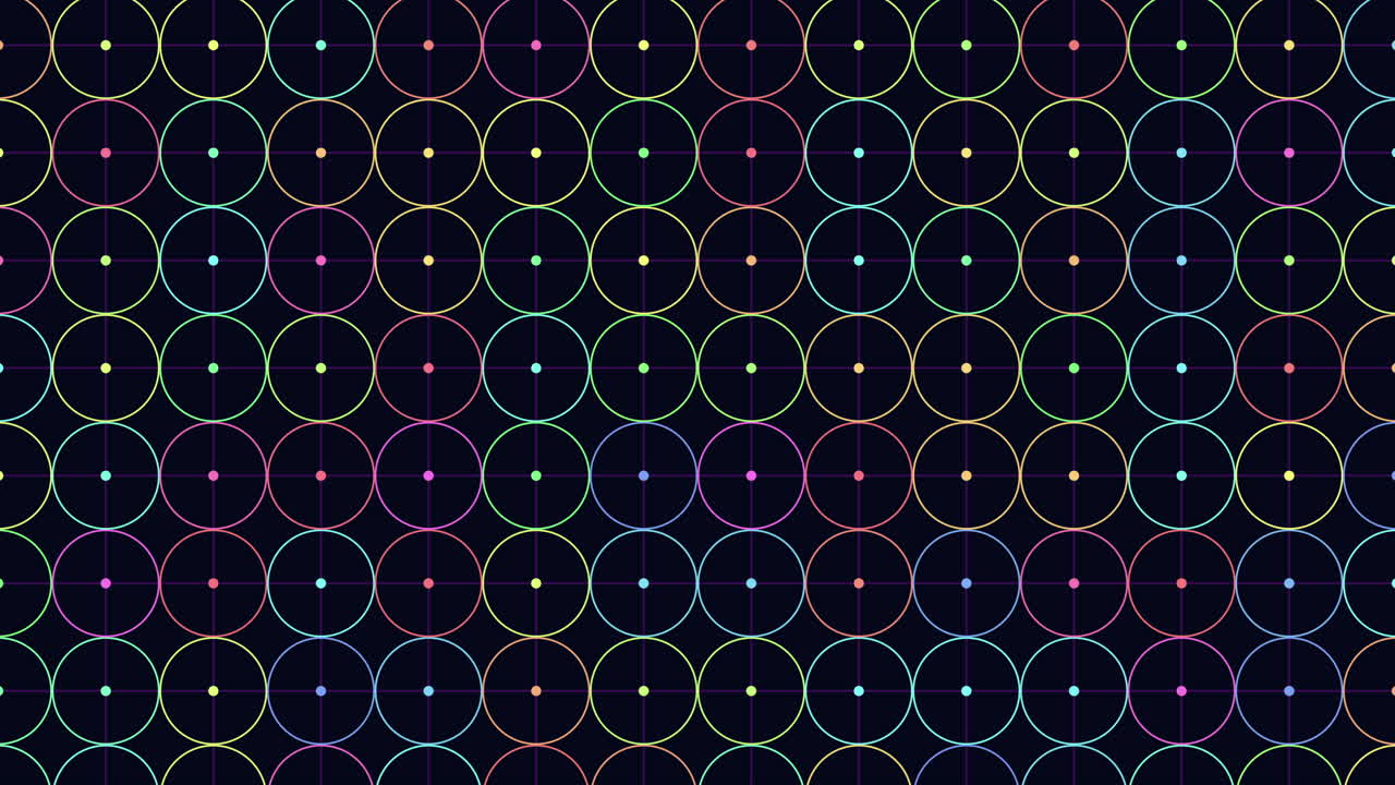 Rainbow dots pattern with neon lines 1