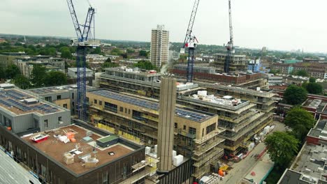 top view of building under construction