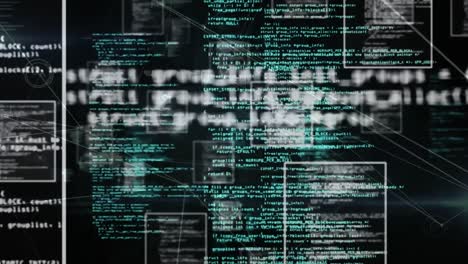 animation of diverse data processing on black background