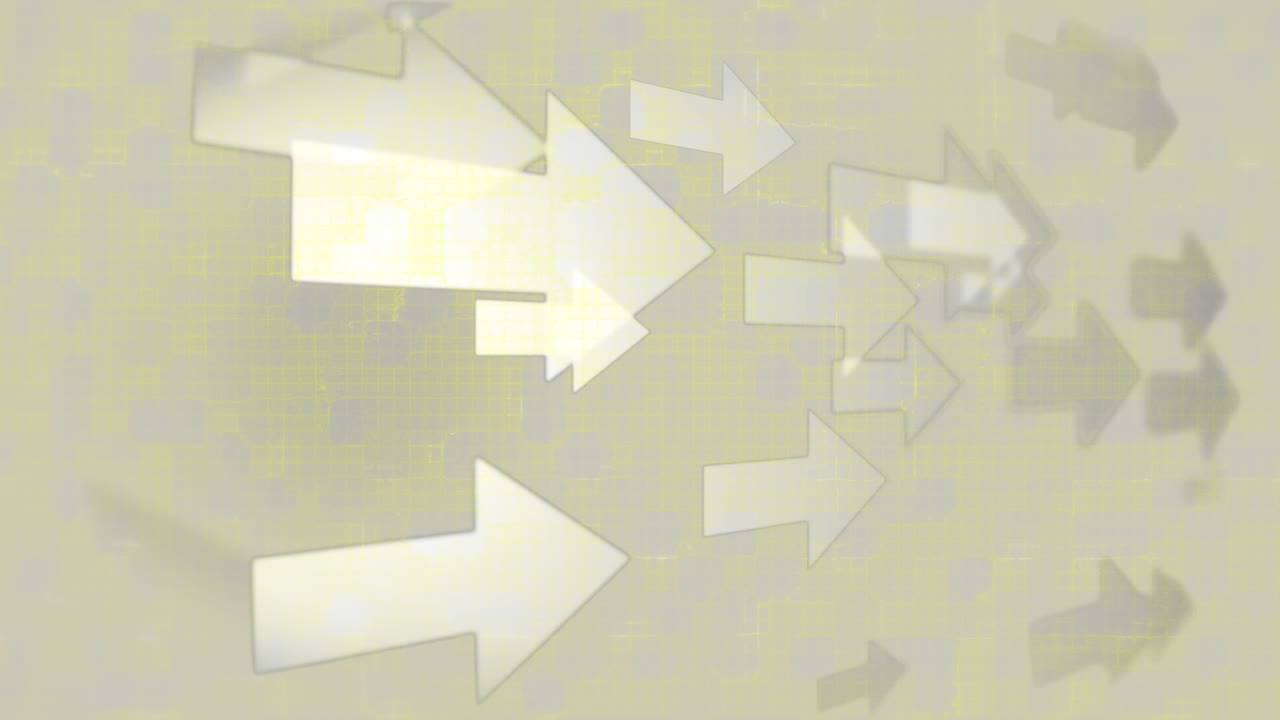 베이지색 배경 위에 있는 화살표의 애니메이션