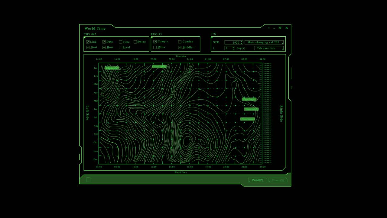 녹색 날씨 hud 컴퓨터 그래픽 vfx