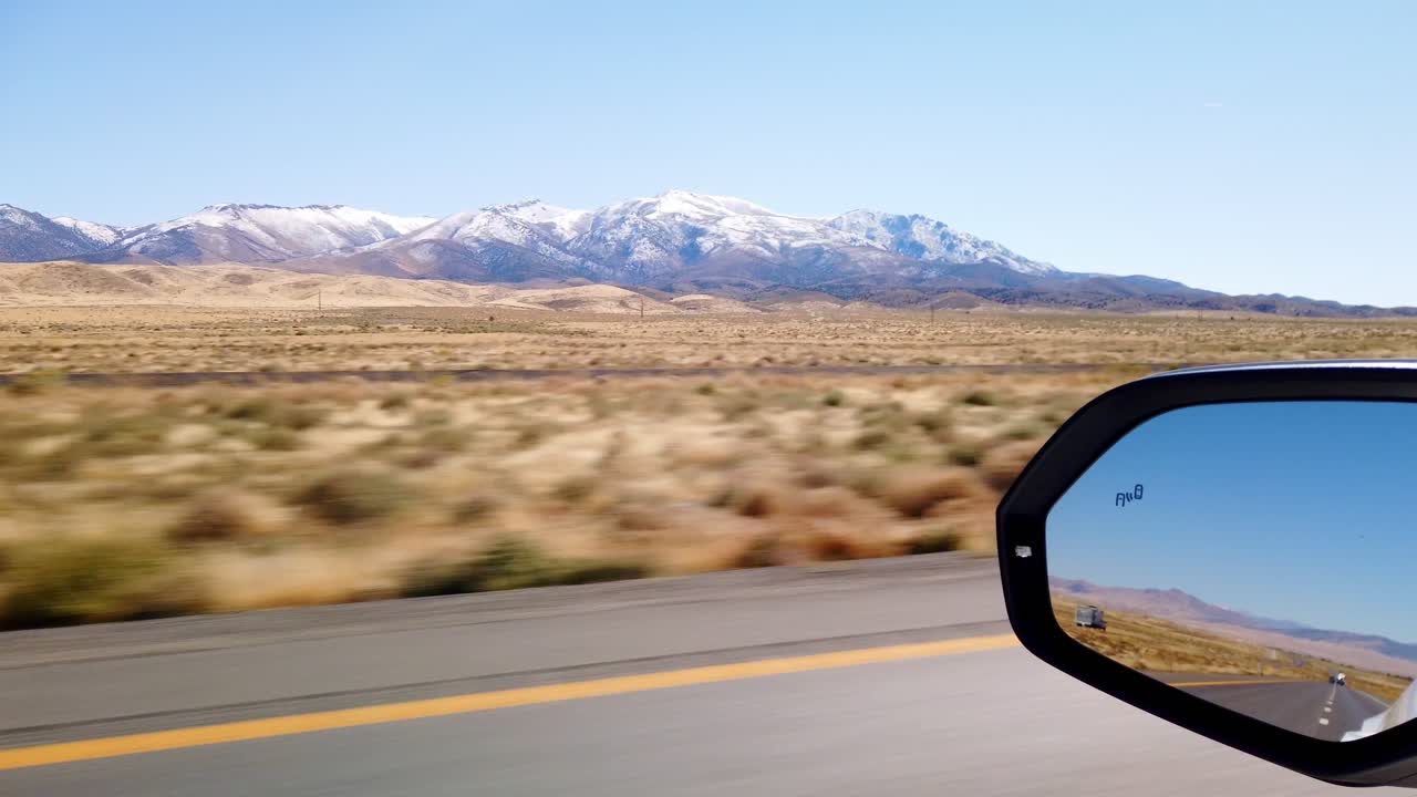 A scenic drive through Nevada, USA, filmed in 2019