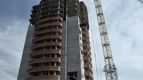 construction of a modern high-rise building