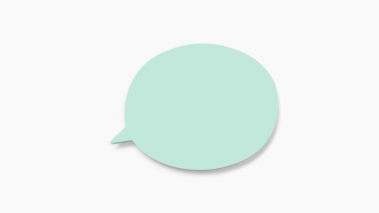 Chat, speech bubble 3d icon animation on white background. 4K