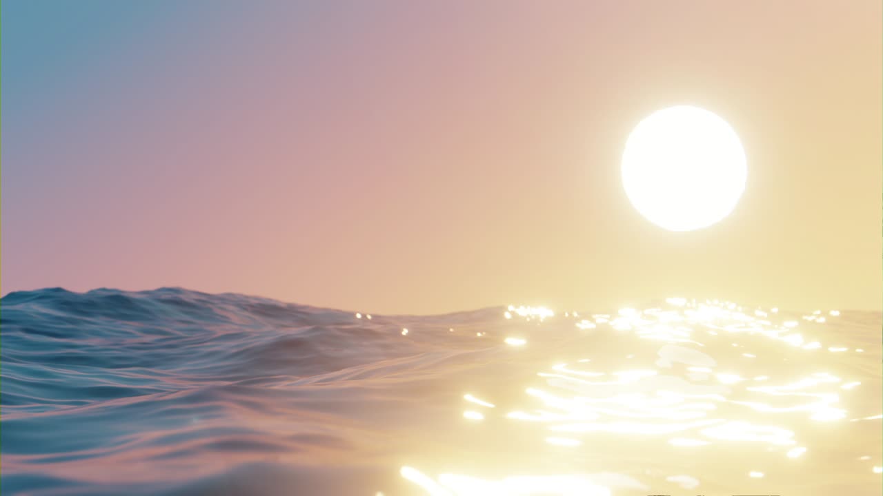 워터프론트 여름 안개 해가 지는 장면