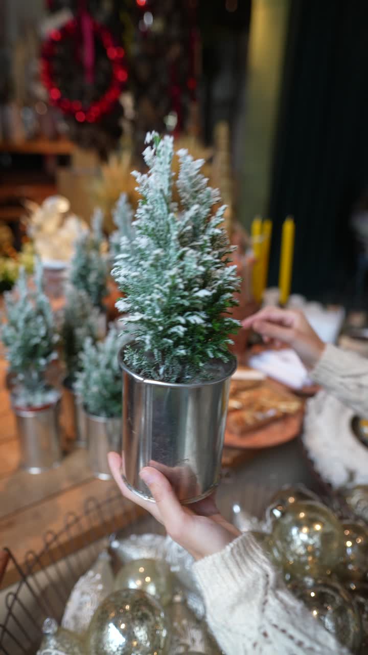 decoración de árbol de navidad de mano