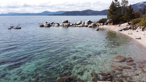 Aerial-Flyover:-Lake-Tahoe-East-Shore;-Outdoor-Adventure