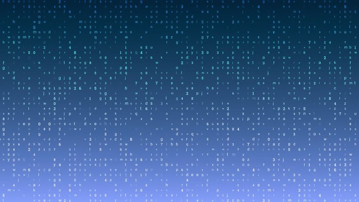 Analog glitch transition science binary data programming code background random parts of corrupted